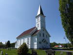 Jevnaker, evangelische Randsfjord Kirche, erbaut 1916 durch Hans Horn (31.05.2023)