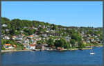 Dank seiner zahlreichen Holzhuser ist die Stadt Drbak am Oslofjord ein beliebtes Ausflugsziel.