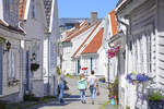 vre Strandgate in der Stavanger Altstadt (Gamle Stavanger) in Norwegen.