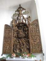 Mauer bei Melk, sptgotischer Schnitzaltar von 1509 in der Wallfahrtskirche Maria am grnen Anger (22.09.2013)