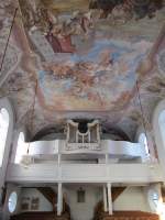 Bichlbach, Orgelempore und Deckengemlde der St.