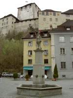 Feldkirch, Blick auf die Schattenburg vom Domplatz (09.04.2012)