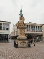 Nepomukstatue auf dem Alten Markt in Poznań, (Posen)  am 28.