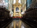Krakau, Hochaltar und Chorgesthl in der Kathedrale St.