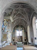 Njutanger, Chor der Kirche, Sterngewlbe aus dem 15.