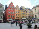 Blick in die Altstadt von Stockholm , hier Stortorget am 20.
