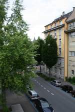 Blick in die Bruchstrasse vom Slischulhaus in Luzern