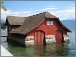 Ein Bootshaus am Ufer des Vierwaldsttter Sees in Luzern, aufgenommen am 23.07.2007.