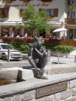 Andermatt, Hirtengott Statue, Kanton Uri (31.07.2010)