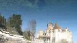 Verzehrt: Das Spiegelbild des Chteau de Chillon im Genfersee.