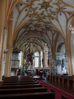 Kransjka Gora, gotischer Innenraum der Maria Himmelfahrt Kirche (05.05.2017)