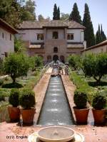 Im Garten der Alhambra in Grenada, Spanien 2005