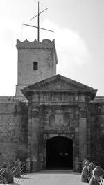 Der Eingang zum Castell de Montjuic, einer alten Militrfestung aus dem 17.