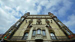 Eine historische Gebudefassade in Barcelona.