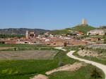 Langa de Duero, Ausblick auf die Altstadt mit Castell und San Miguel Arcngel (18.05.2010)