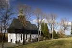 Mittlerer Erzgebirgskreis Die Wehrkirche von Lauterbach z�hlt sicherlich zu den sch�nsten Dorfkirchen im gesamtem Erzgebirge. Interressant hierbei: Dies ist nicht der urspr�ngliche Standplatz der Kirche, sondern sie wurde erst 1906/07 ca. 400m hierher auf den Friedhof versetzt; Aufnahme vom April 2004.