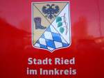 ried-im-innkreis Das Sadtwappen( aus dem Jahre1857) prangt nun auch auf einem Deutschen Triebwagen (VT628432-7)_081204