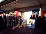 ried-im-innkreis Festreden von Bahn-, u. Politikprominenz anl�sslich der Zugtaufe eines Deutschen Triebwagens(628432-7) auf den Namen 'Stadt Ried im Innkreis'; 081204