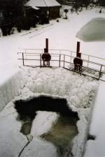 Laucha an der Unstrut Laucha - Die Schleuse in winterlicher Ruhe - Januar 1997