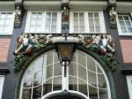 Osnabruck Der Eingang eines Fachwerk-Giebelhauses in Osnabr�ck.
