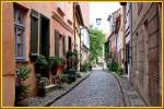 Stralsund Altstadt von Stralsund. Blumenpracht in der Badts�berstrasse.