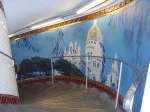 paris Der bemalte Treppenabgang in der Metrostation Abbesses