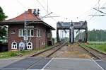 deutschland Eisenbahnbr�cke �ber die Peene in Anklam