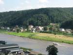 LK Sachsische Schweiz Ansicht von dem kleinen �rtchen Krippen/Elbe