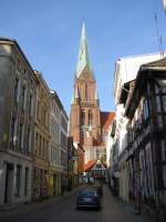 Schwerin Schwerin;Dom durch die Buschstra�e gesehen 27.09.2009