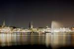 Hamburg Die Hamburger Alster am Abend des 30.10.09