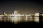 Hamburg Die Hamburger Alster bei Nacht am 30.10.09