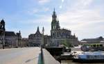 Dresden Kathedrale St. Trinitatis (Dresden) von der Augustusbr�cke fotografiert - 31.08.2009