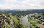 LK Sachsische Schweiz Rathen an der Elbe, aufgenommen von der Bastei - 02.09.2009
