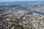 Deutschland Bonn aus der Luft mit Nord- und Kennedybr�cke - 19.09.2005