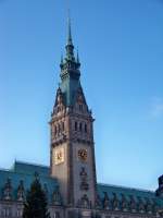 Hamburg Das Hamburger Rathaus.