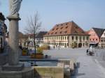 deutschland Lichtenfels in Oberfranken,
Marktplatz mit dem Rathaus,
April 2006
