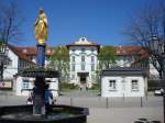 deutschland Bad Wurzach / Oberschwaben,
Schlo� mit sehenswertem Barocktreppenhaus
und Stadtbrunnen,
2008