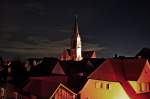 ettlingen Nacht �ber Muggensturm am Rande von Ettlingen