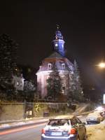 Dresden Dresden - Loschwitzer Kirche in zarter wei�er H�lle