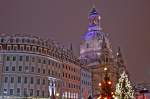Dresden Dresden - Neumarkt mit Wohnh�usern und Frauenkirche