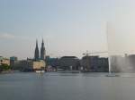 Hamburg Blick auf die Hamburger Innenalster.