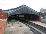 Cork Die Bahnsteighalle von Cork, aufgenommen am 2. September 2004.