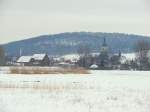 Laucha an der Unstrut Laucha an der Unstrut - Blick zur Kirche - links die alte M�hle - 17.01.2010 
