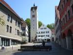 Leutkirch im Allg�u,
G�nseb�hl mit Bockturm,
Aug.2008   ...