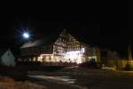 Landkreis Unterfranken Fachwerkhaus in Rentweinsdorf.Im Inneren ist eine griechische Gastst�tte,im Sommer mit Biergartenbetrieb.  (21.01.10)