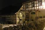 Landkreis Oberfranken Fachwerk in M�rsbach mit modernen Akzenten.Im Sommer herrscht hier Biergartenbetrieb. (21.01.10)
