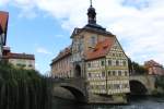 Bamberg Blick auf das alte Rathaus in Bamberg  (11.09.09)