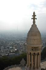 paris Blick vom Sacre Coeur auf das versmogte Paris im Oktober 2008
