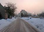 Guben Sonnenaufgang, Guben, Gr�nstra�e, 17.02.10