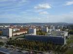Dresden, Blick vom Rathausturm zum Fernsehturm,
links davon das Nobelviertel Wei�er ...